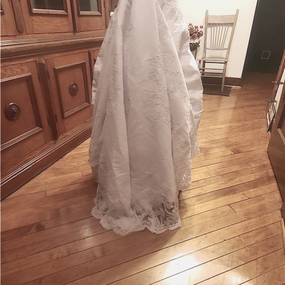 New with tags, Wedding Gown David’s Bridal, bustle was added. - Picture 4 of 9